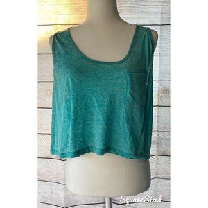 Plus size crop top tank in teal EUC size XXL women’s